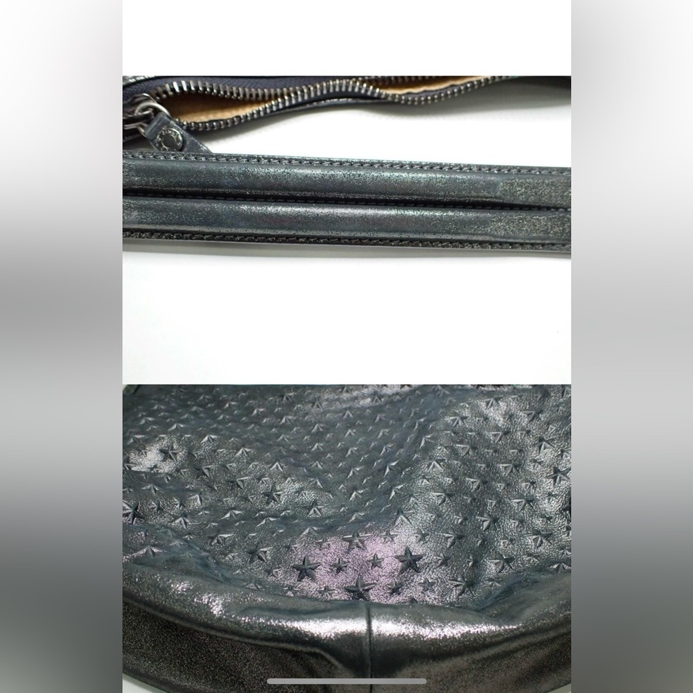 Jimmy Choo Metallic Nappa Leather Star Studded Sky Hobo Bag - Picture 8 of 8